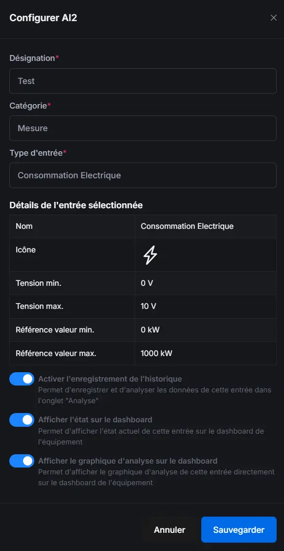 Calibration analogique