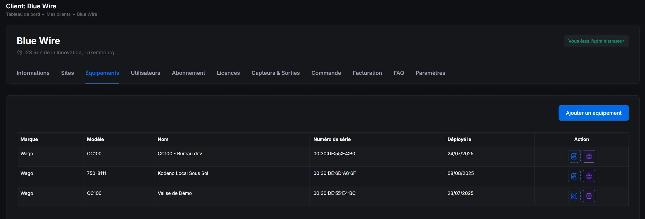 Equipment Management